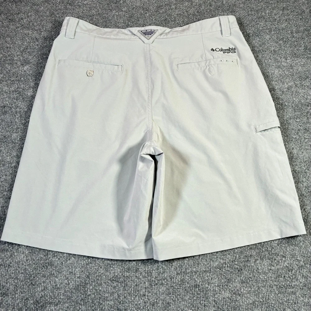 Columbia PFG Fishing Shorts Mens 34 Gray Performance Utility Hiking